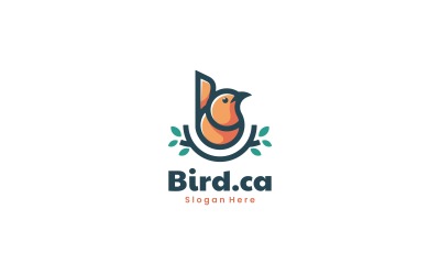 Векторный стиль логотипа талисмана птицы