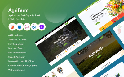AgriFarm – Mezőgazdaság és bioélelmiszerek HTML-sablonja