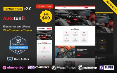 Autotuni – motyw WordPress dla mechaników samochodowych i napraw samochodów