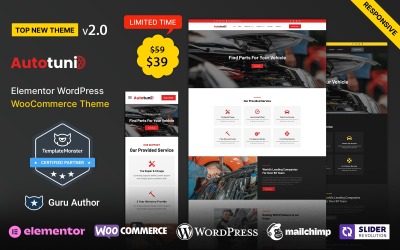 Autotuni – тема WordPress для автомеханіків та ремонту автомобілів