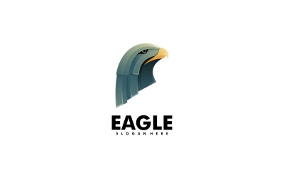 Eagle Head Color Gradient Logo Design
