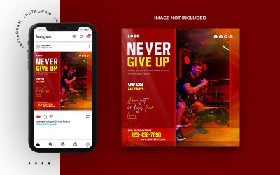 Fitness Social Media Post Banner Template