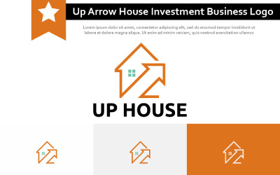 Flèche vers le haut Maison Immobilier Bâtiment Investissement Logo d&amp;#39;entreprise