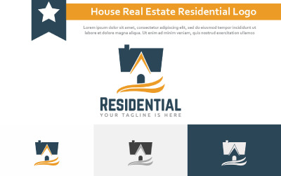 maison, maison, immobilier, logement, résidentiel, moderne, logo