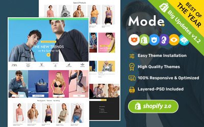 Mode - Daily Fashion LifeStyle &amp;amp; Apparel - Un tema responsivo premium de Shopify
