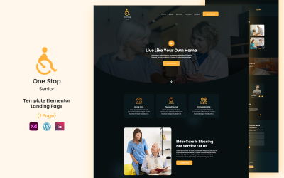 One Stop Kıdemli - Yaşlı Bakımı Elementor Şablonu