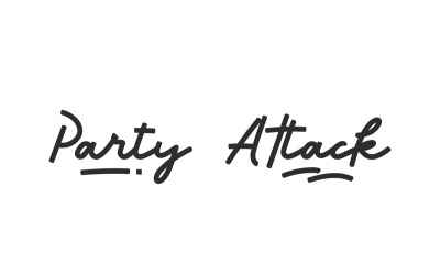 Party Attack kézzel írt betűtípus
