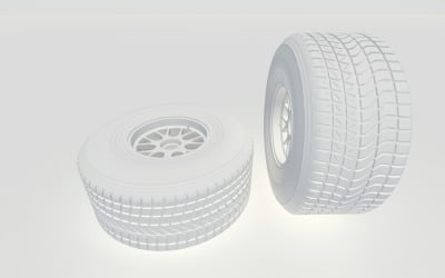 Pirelli Formula 1 Tyre For Wet Weather Conditions 3D Models