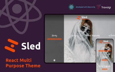 Slitta | Reagire Modello di sito Web per Halloween Palestra, Ristorante, Bar e Modello multiuso