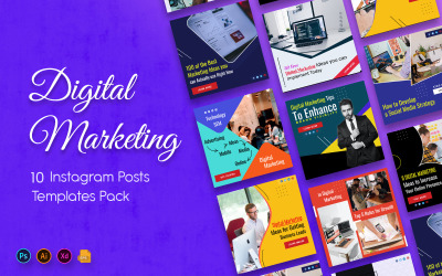 Post sui social media di marketing digitale