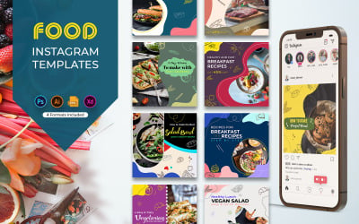 食品社交媒体 Instagram 帖子模板