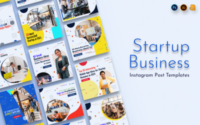 Startups Business Social Media Post Template