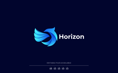 Vector fågelgradient färglogotyp