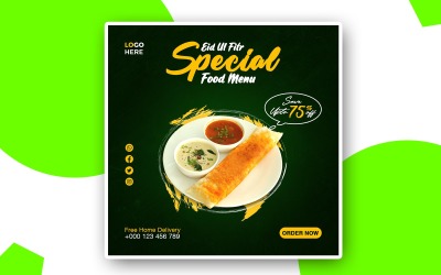 Food Menu Social Media Templates