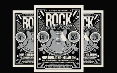 Rock and Roll zenei szórólap