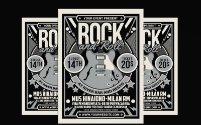 Rock&amp;#39;n&amp;#39;Roll-Musik-Flyer