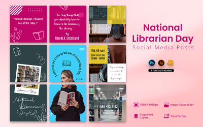 Ulusal Kütüphaneci Günü Sosyal Medya Instagram Gönderisi