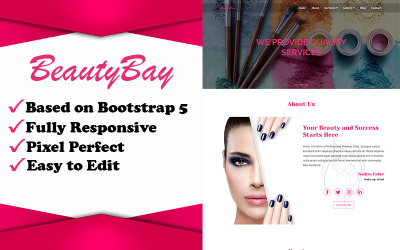 BeautyBay – Make-up Artist a jedinečná šablona HTML pro módní salon