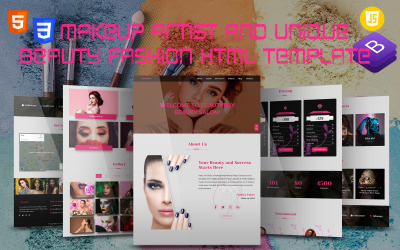 BeautyBay – Maquiador e Modelo HTML de Moda de Salão Exclusivo