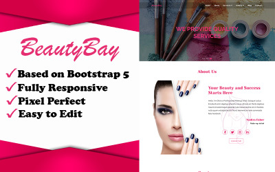 BeautyBay — визажист и уникальный HTML-шаблон салона моды