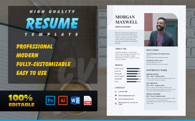 CV / CV | Professioneel | Modern | Hoge kwaliteit | 100% bewerkbaar
