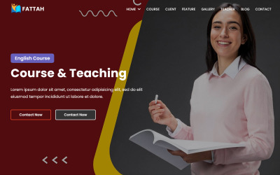 Fattah - Modello di pagina di destinazione HTML5 della scuola di lingue