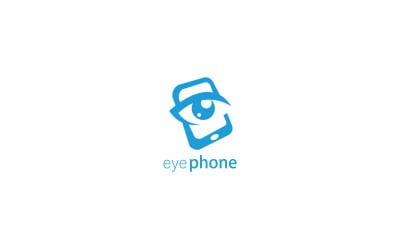 Глаз Телефон Шаблон Логотипа Векторный Дизайн Творческий