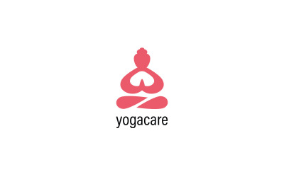 Joga Opieka Joga Zdrowie Ludzie Logo Szablon Wektor Projekt Nowoczesna Grafika Biznes Czarny Kreatywnych