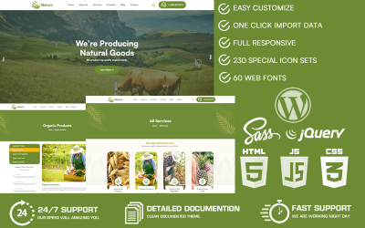 Natura - Agrarische boerderij WordPress-thema