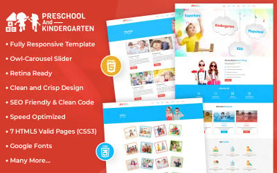 Plantilla HTML para preescolar y jardín de infancia
