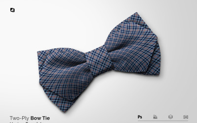 Top View Two Ply Bow Tie Mockup