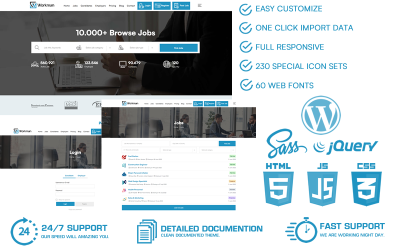 Workman - Tema de WordPress para portal de empleo