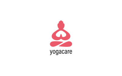 Yoga Bakımı Yoga Sağlık Insanlar Logo Şablonu Vektör Tasarımı Modern Grafik Iş Siyah Yaratıcı