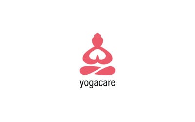 Yoga Care Yoga Hälsa Människor Logotyp Mall Vektor Design Modern Grafisk Business Svart Creative