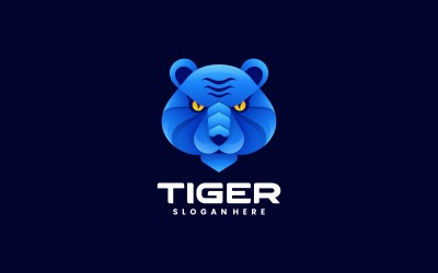 Création de logo dégradé tête de tigre