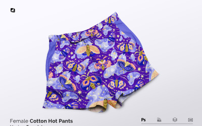 Maqueta de pantalones calientes de algodón femenino