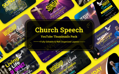 Miniaturas do YouTube do Discurso da Igreja