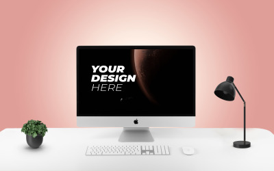 Modello di mockup desktop aziendale moderno
