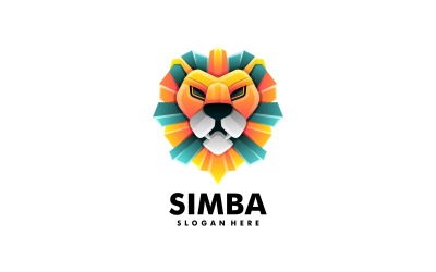 Simba Lion Gradient buntes Logo