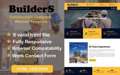 BuilderS - İnşaat Şirketi Web Sitesi Şablonu