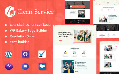 Cleaner - Tema WordPress multiuso para serviços de limpeza