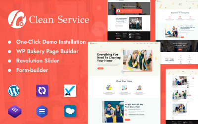 Cleener - Тема WordPress служби прибирання