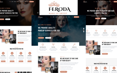 Feroda - HTML5-sjabloon voor make-upartiesten
