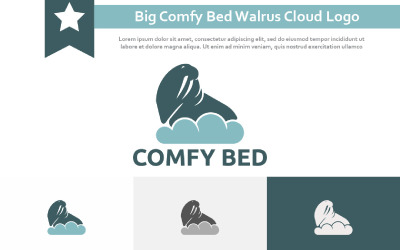 Nagy kényelmes ágy kanapé Walrus Cloud lakberendezési logó