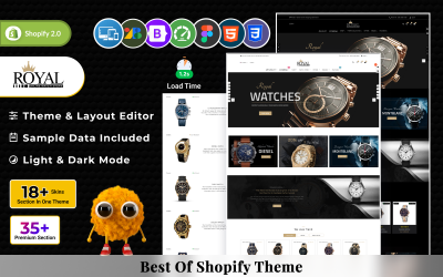 Royal Mega Watch – víceúčelový obchod se šperky Super Shopify 2.0