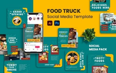 Delixo - Food Truck Instagram Post nas redes sociais
