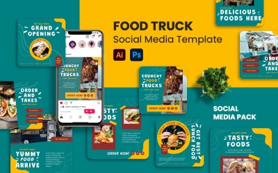 Delixo - Food Truck Instagram Post Réseaux sociaux