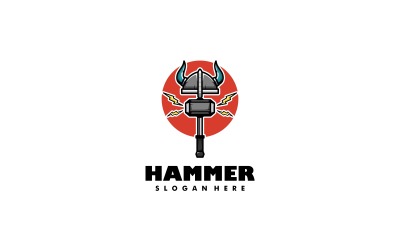 Hammer Simple Mascot Logotyp