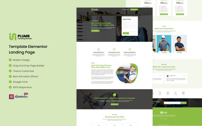 Plumb - Plantilla Elementor de servicios de plomería