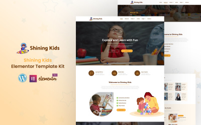 Shining Kids - Kit de plantilla de Elementor de educación y collage escolar